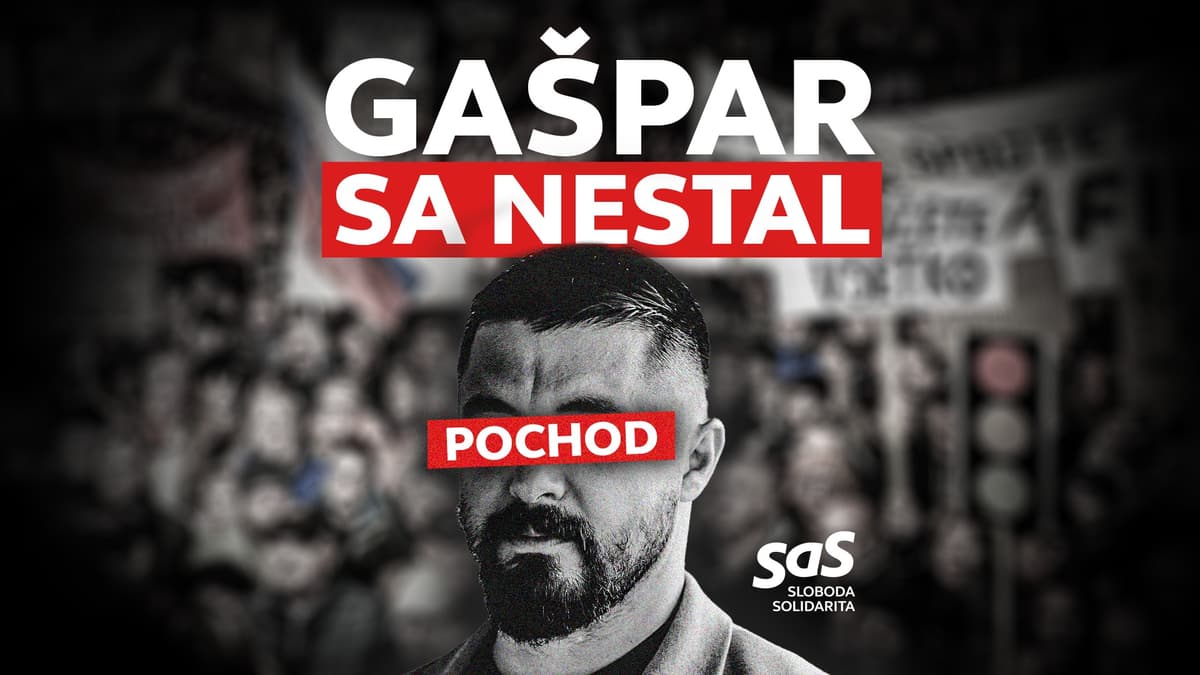 Pochod za odstúpenie Pavla Gašpara - Gašpar sa nestal