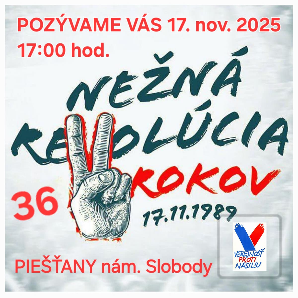 17. nov. 2025 - Protestný míting PIEŠŤANY