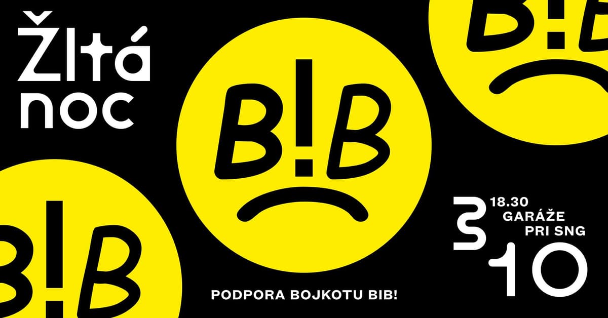 ŽLTÁ NOC | Protestný happening na podporu bojkotu BIB!
